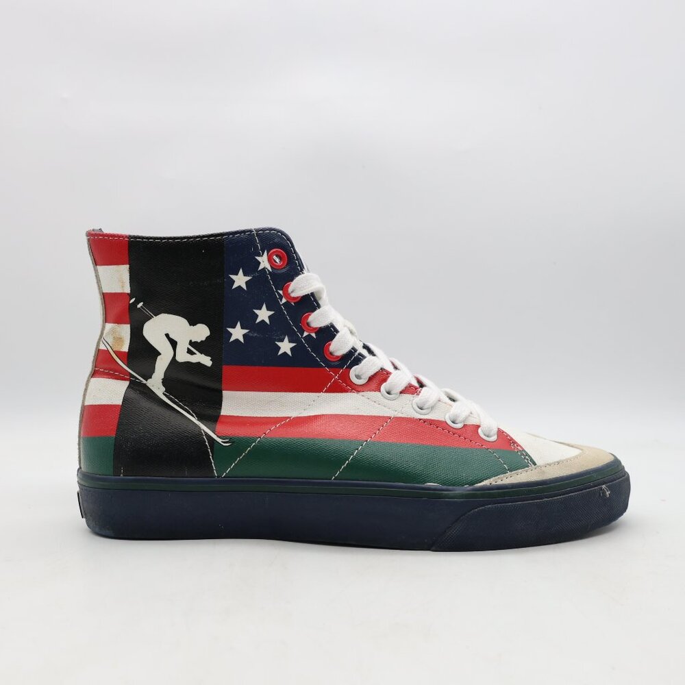Polo Ralph Lauren Solomon Ski Sneakers Men’s Size 8.5 D U.S. Flag Soes
